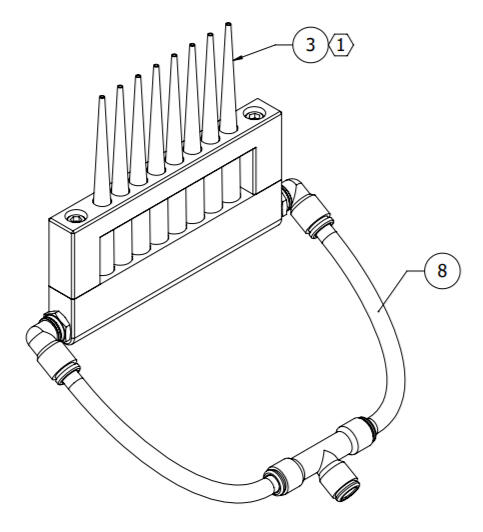 96-well plate blowout fixture