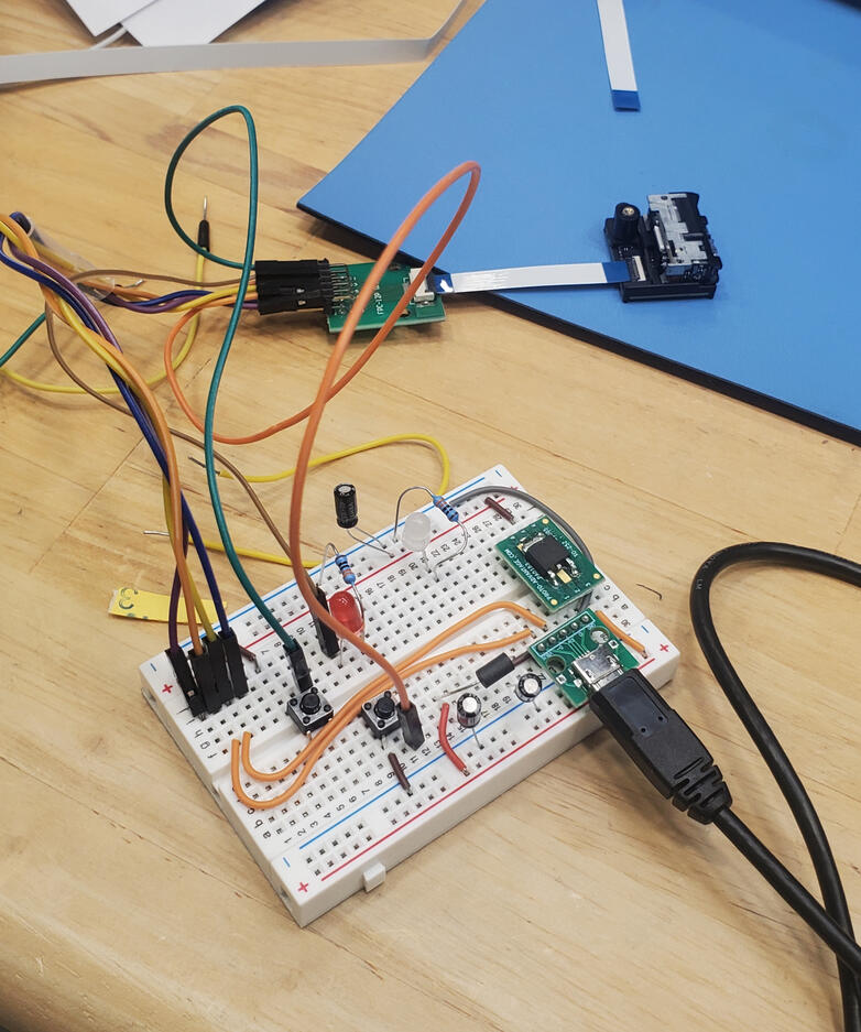 Breadboard prototype of a USB-to-FPC module