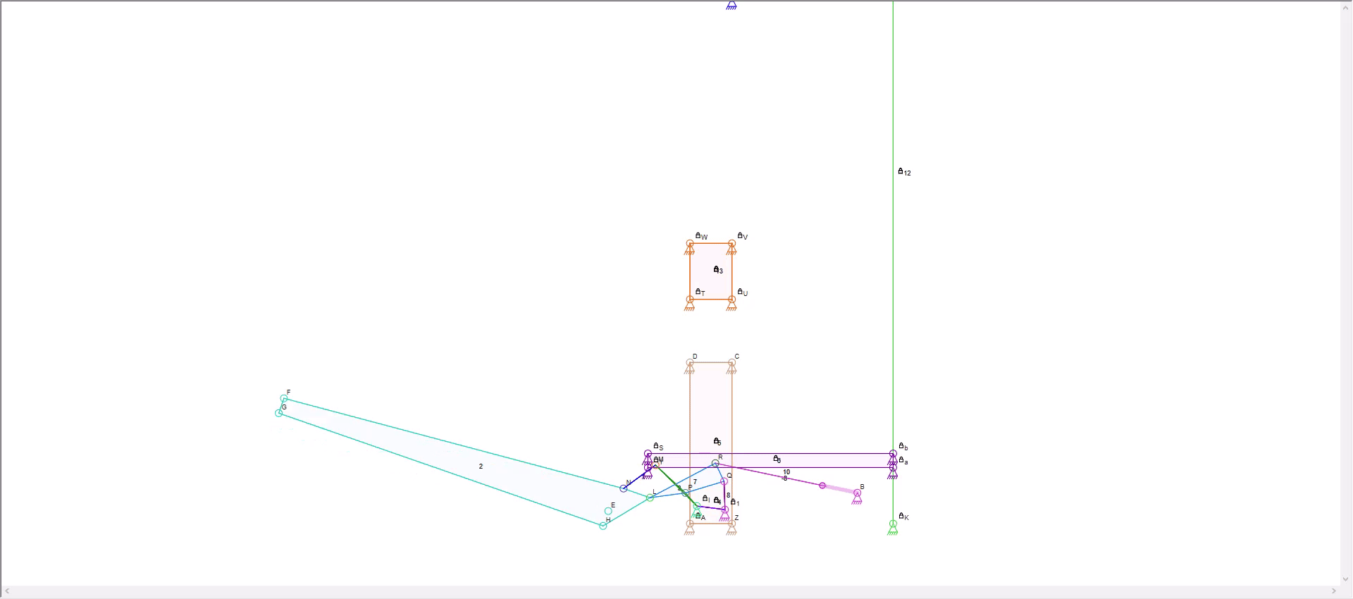 *Kinematic analysis of linkage*